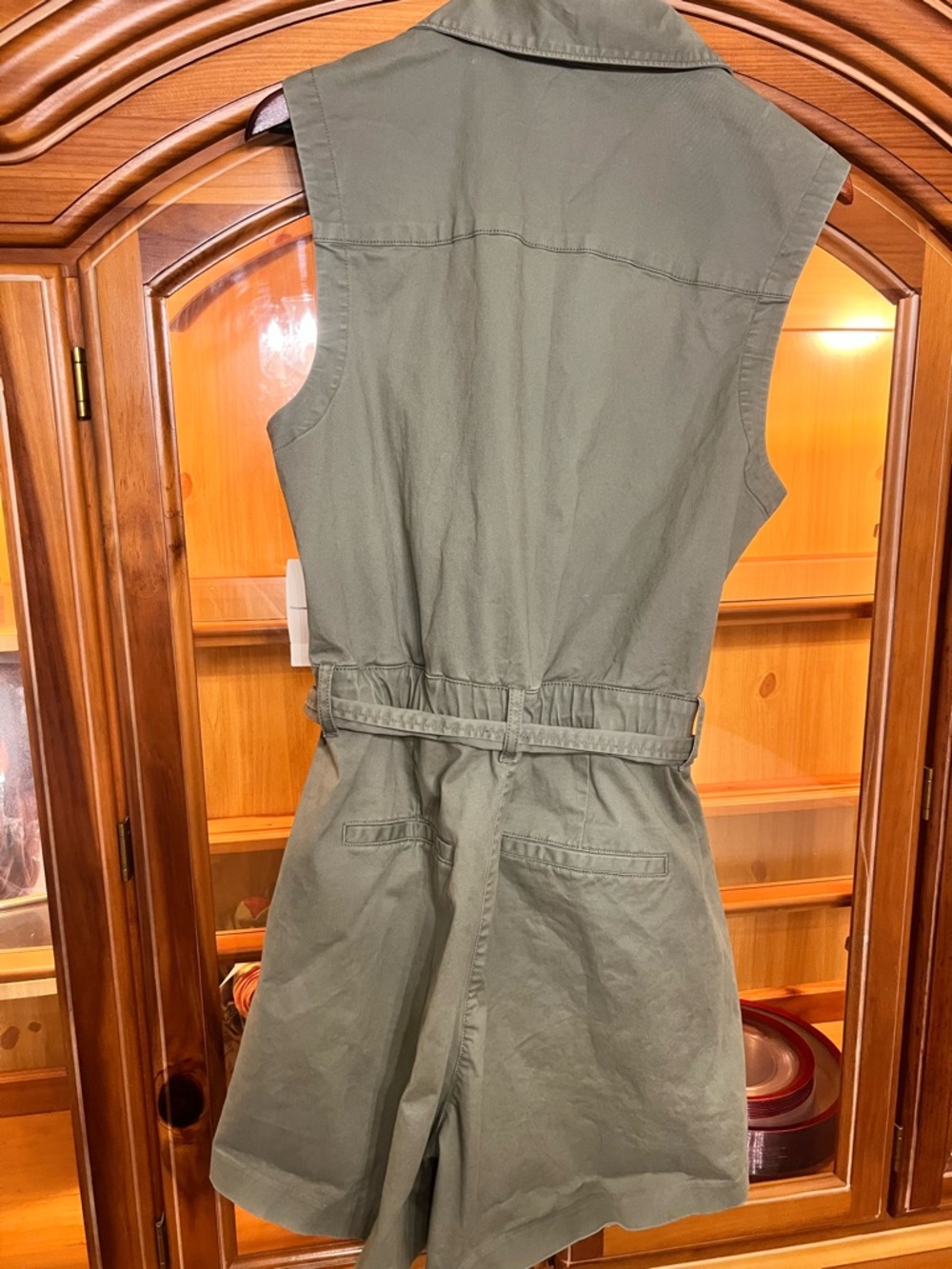 Abercrombie & Fitch Olive Green Sleeveless Romper - Picture 4 of 4